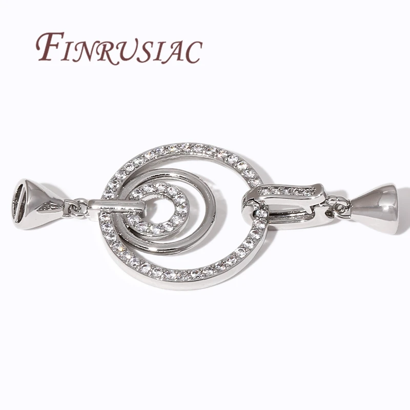 Соединители для бижутерии из 18-каратного золота с фианитами