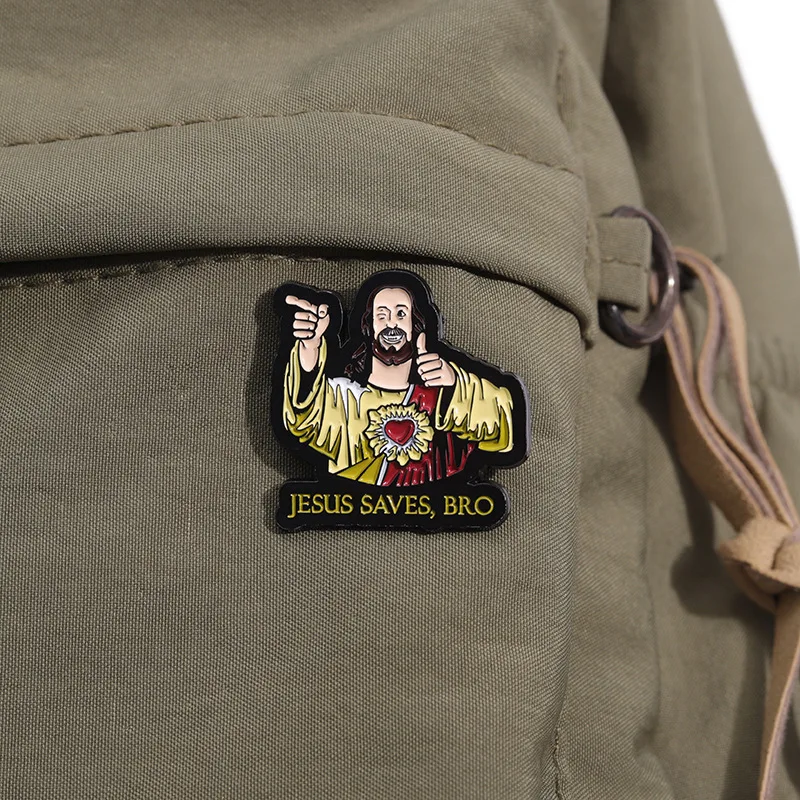 Эмалированные булавки с Иисусом рыбой в стиле христианства металлический значок