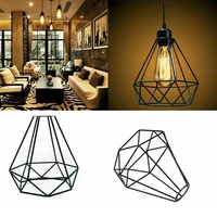 4 Pcs Vintage Cage Wire Lampshade Retro Loft Style Industrial Metal Shade Bird Cage Pear Guard Light Lamp Holder