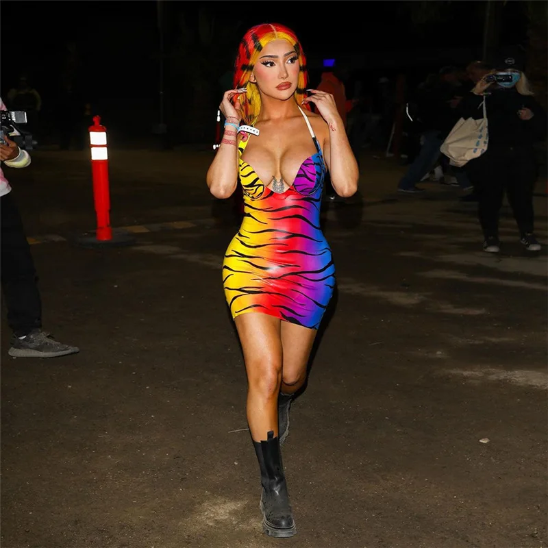 

FTS Summer Streetwear Women Hipster Suspenders Sexy Low Cut Bodycon High Waist Hip Wrap Nightclub Style Short Mini Dress