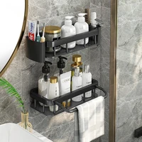 no drilling bathroom shelves shower storage holder shampoo towel shelf bathroom accessories kitchen storage basket prateleiras