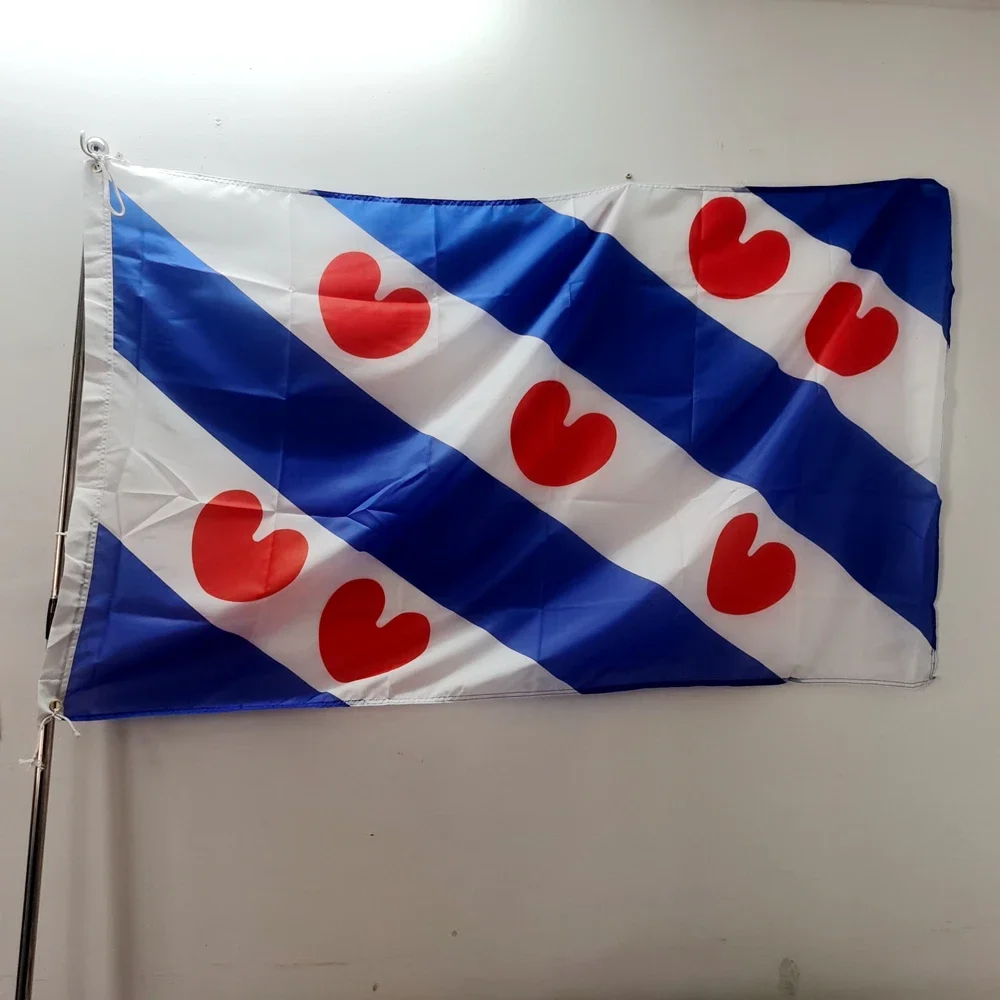 Флаг провинции Нидерландов фриленд графический печатный подвесной баннер декор