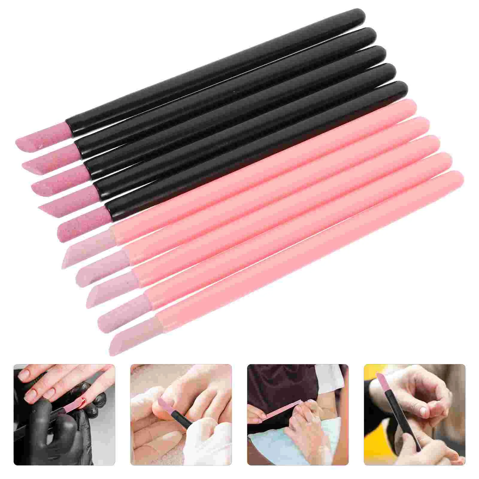 

Nail File Cuticle Buffer Pen Manicure Fingernail Files Stick Block Crystal Buffers Grinding Remover Pusher Multifunctional