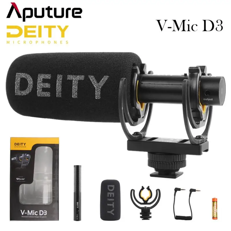

Deity V-Mic D3 Super-Cardioid Directional Shotgun Microphone Offaxis Performance Low Distortion for Canon Nikon Sony DSLR Camera