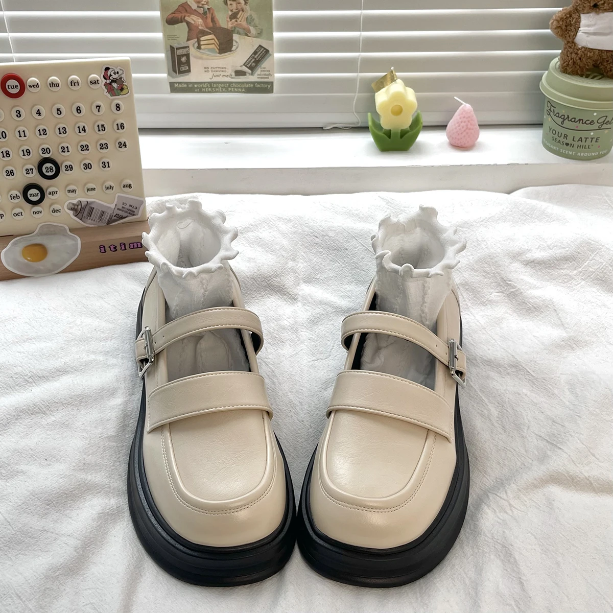 2023 Spring Loafers Thick Soled Lolita Shoes New Retro Mary Jane Shoes University Girls Platform Shoes JK Shoes Women Sandals