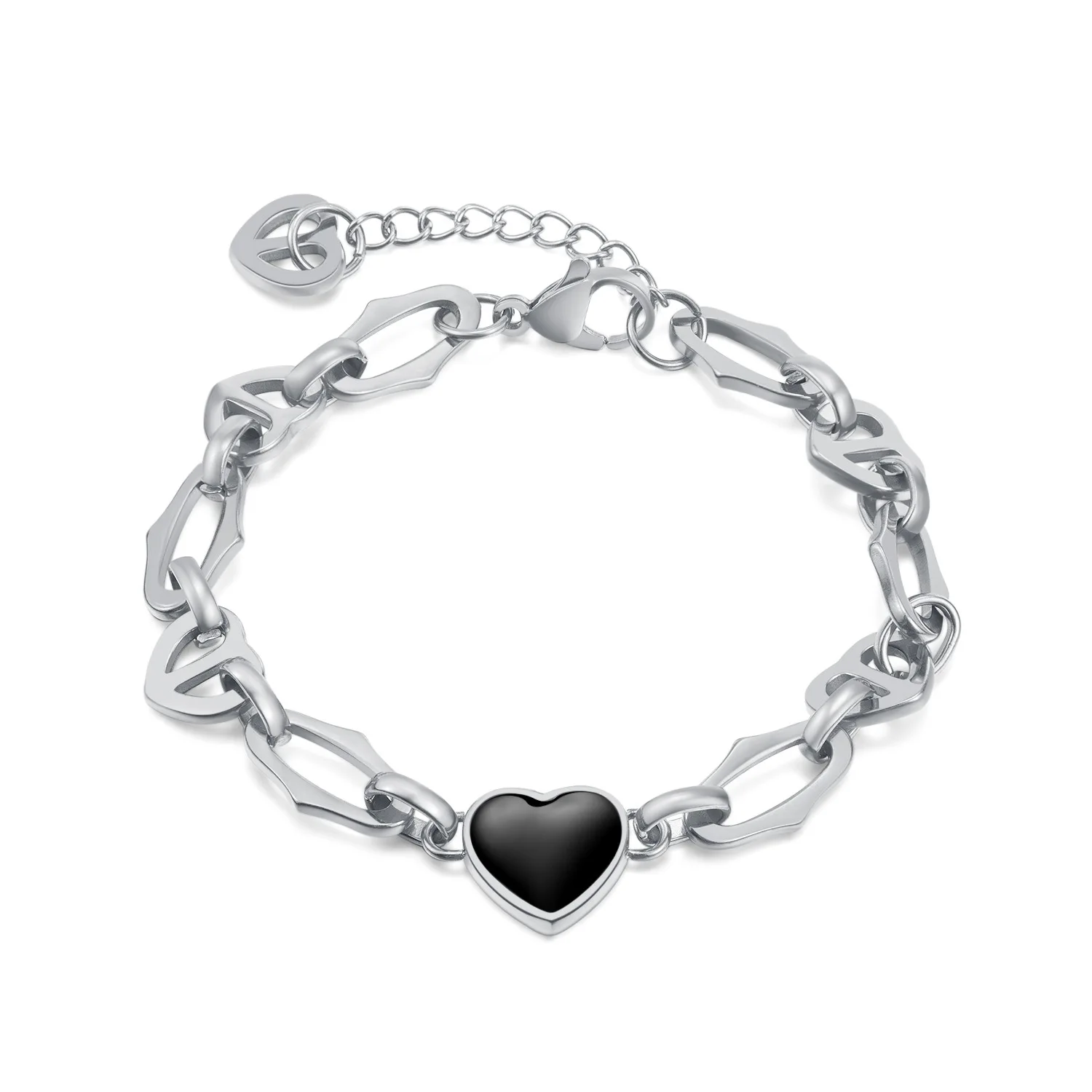 

TW12 Hot Heart цвет серебра талисман женский браслет, свадебные украшения
