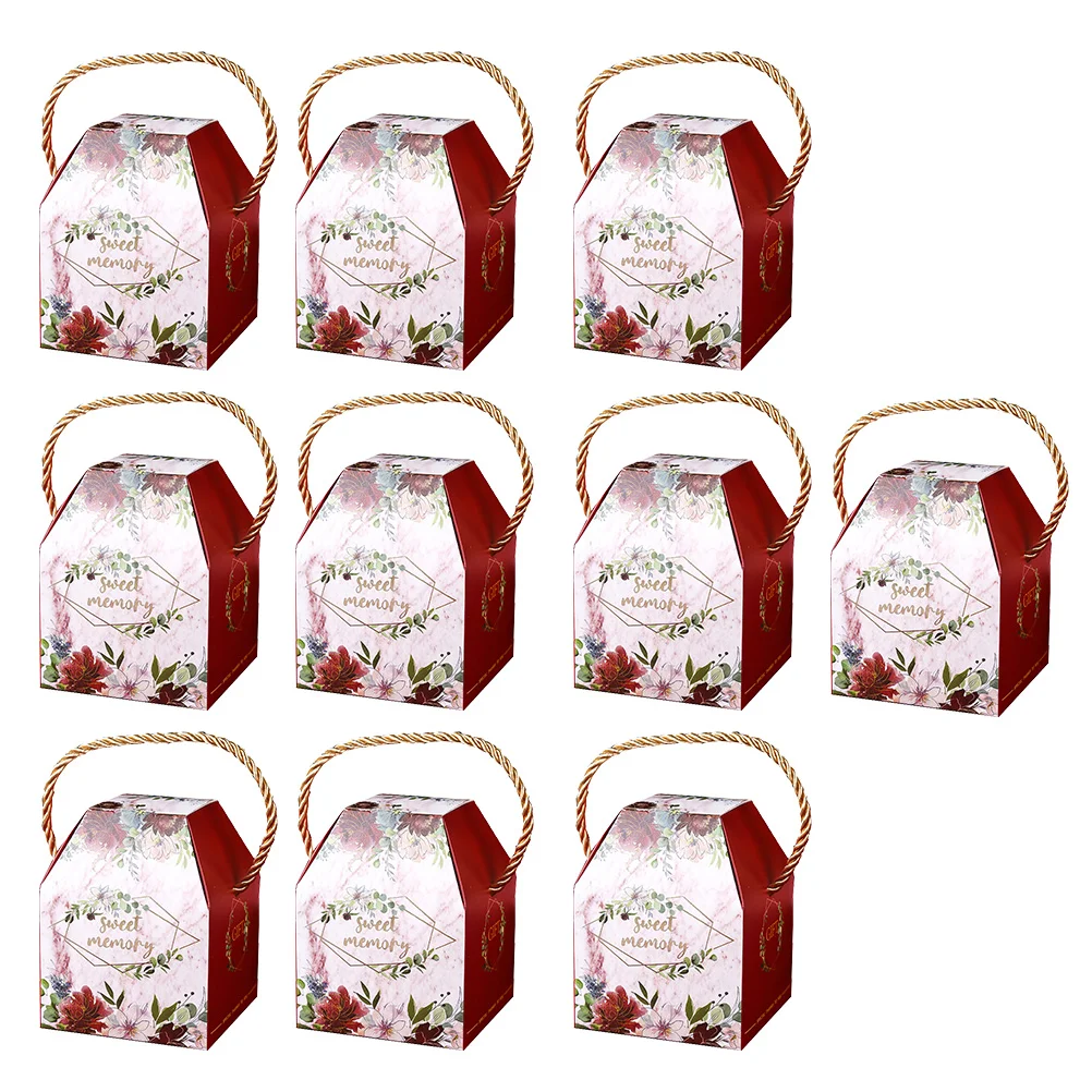 

20Pcs Candy Wrapping Box Compact Practical Wedding Celebration Supplies (Red)