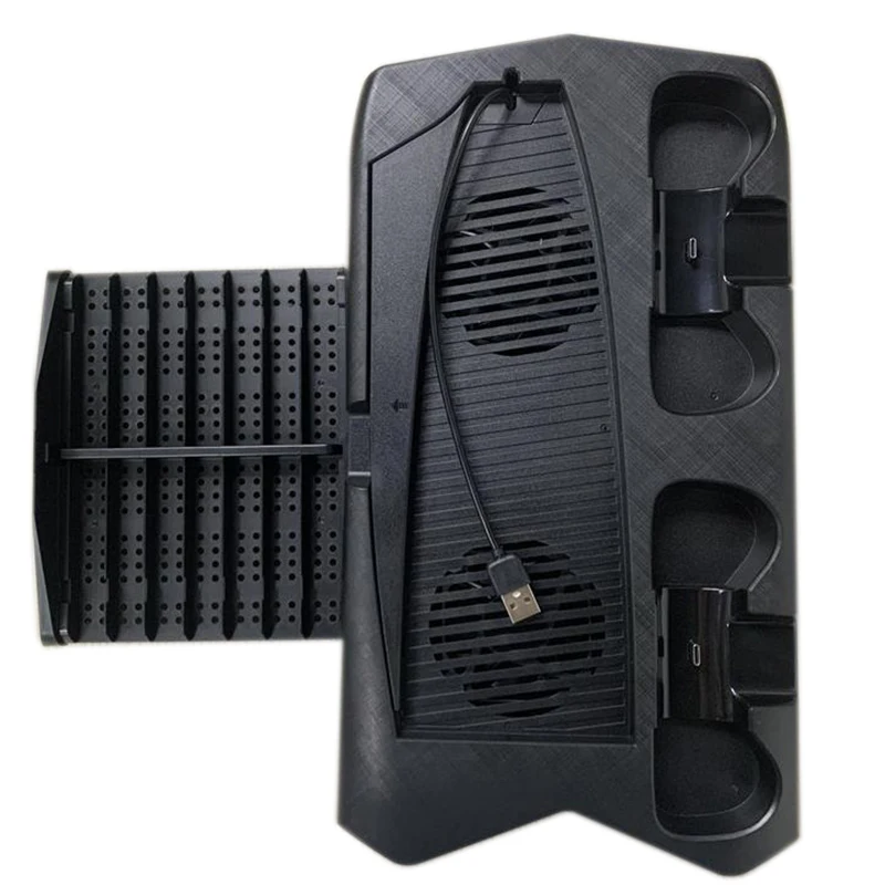 

Новинка вертикальная подставка для зарядки двойной контроллер зарядное устройство с охлаждающим вентилятором для PS5 14 выдвижные Игровые с...