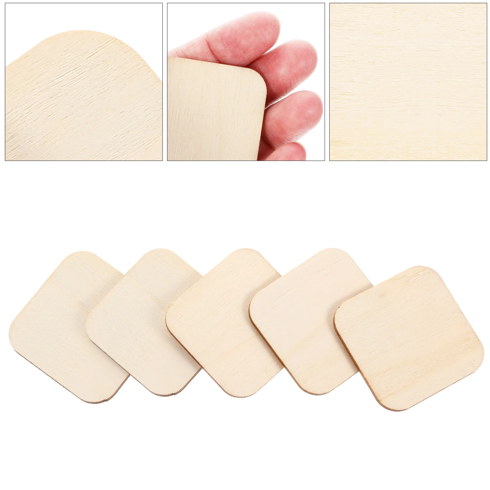 

Wood Slices Unfinishedcrafts Craft Blank Pieces Wooden Cutouts Square Squares Ornaments Tag Decor Party Diy Pie Gift Tags