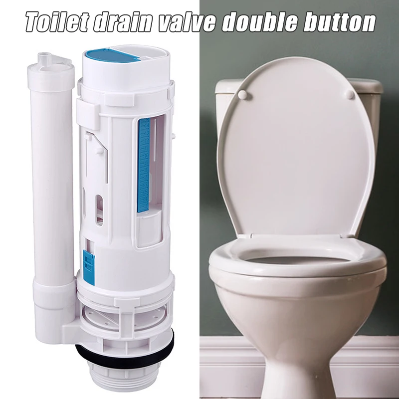 

Water Tank Connected 2 Flush Fill Toilet Cistern Inlet Drain Button Repair Parts Water Outlet Toilet Tank Accessories