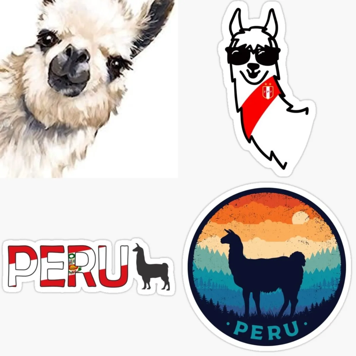 

Sneaky Llama Sticker Peru Decal Window Reflective Marca Peru Symbol Bumper Stickers Car Laptop Phone Waterproof Decal