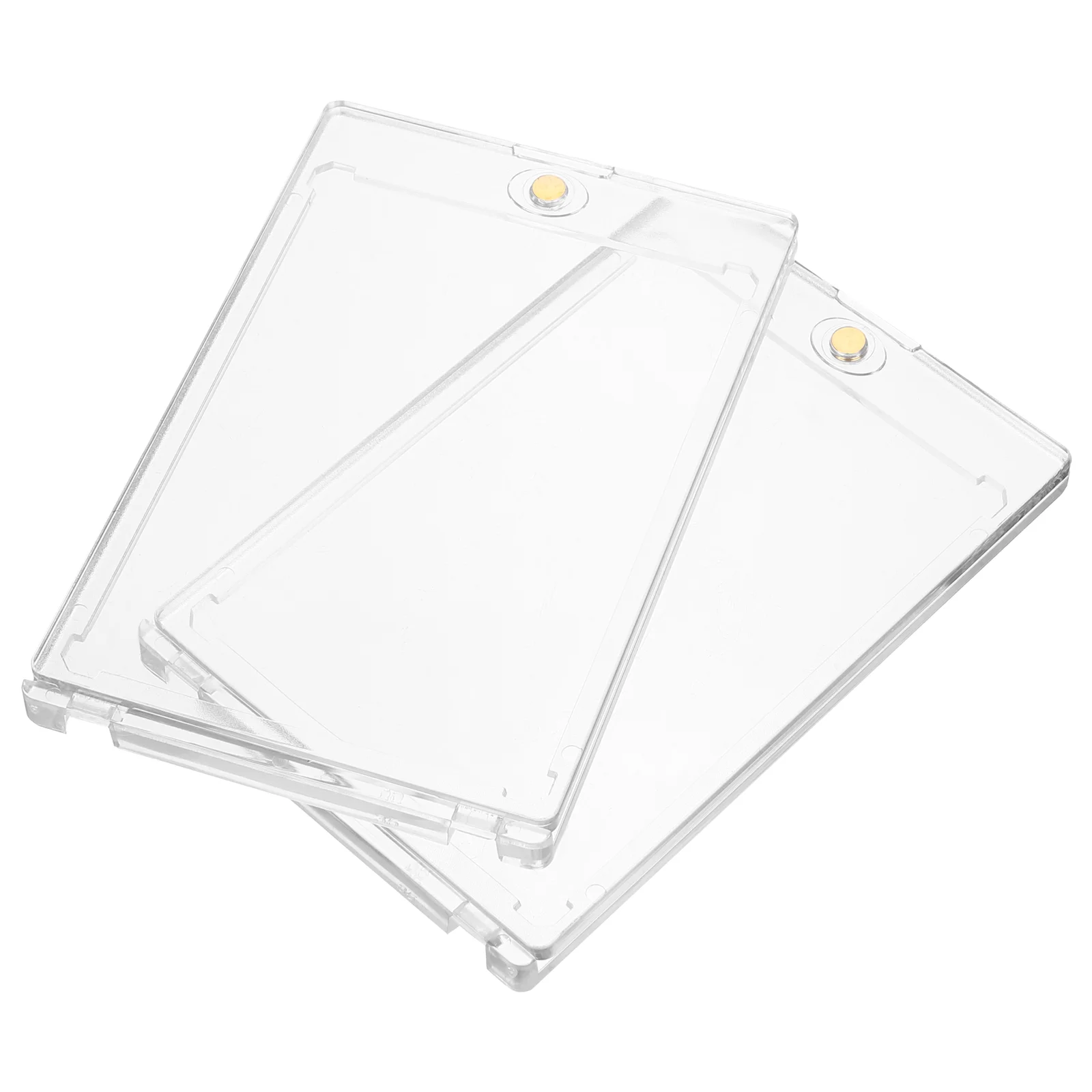

2pcs Magnetic Trading Card Case Acrylic Card Protector Sports Cards Hard Sleeves