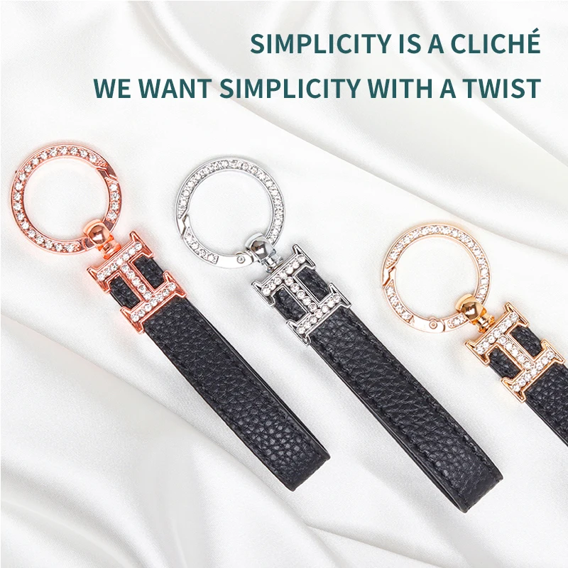 

Key Chain For Car Keys High Quality Key Ring Leather Key Strap For VW Honda BMW Lexus Audi Mercedes Benz Skoda Jeep