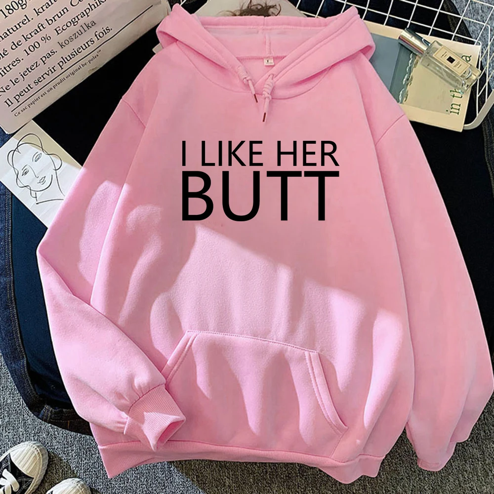 

Long sleeve hoodie for men and women, wool clothing, printed I like her butt, I like whiskers, ideal couple, great offer