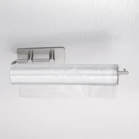 Kitchen Tissue Roll Holder Stainless Steel Half Open Paper Bracket Wall Mounted Self Adhesive Towel Rack Bathroom Accessories