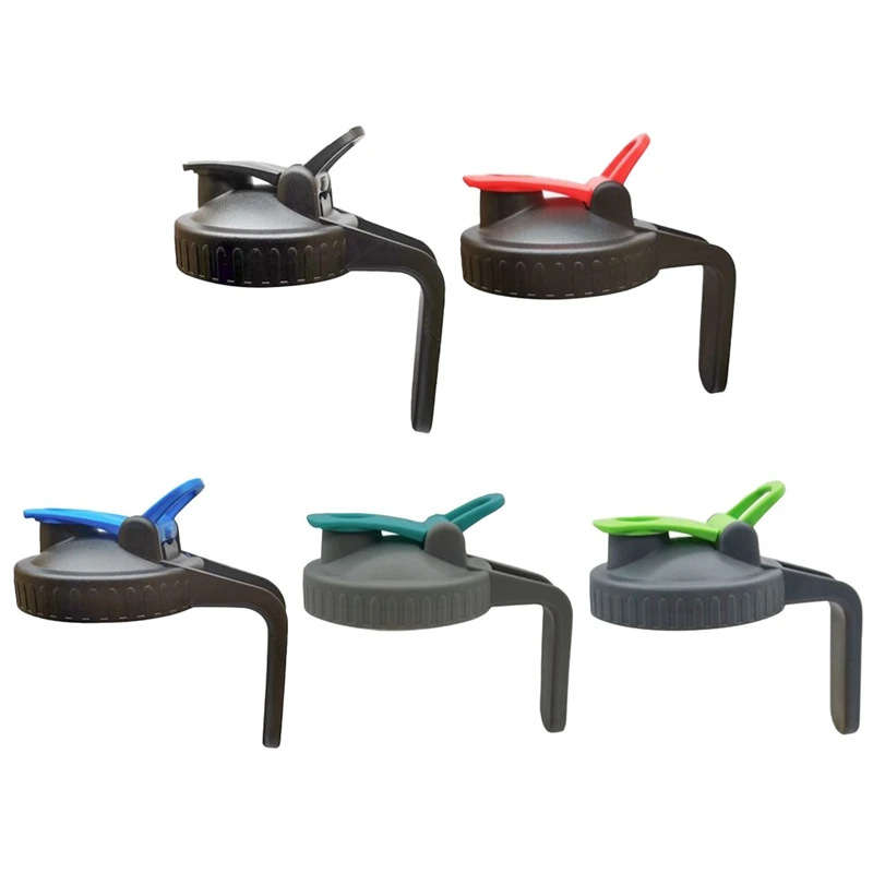 

86Mm Reusable Plastic Jar Lids For Wide Mouth Jar Leak-Proof Seal Bottle Cover Spout Lid With Handle With Pour Holes