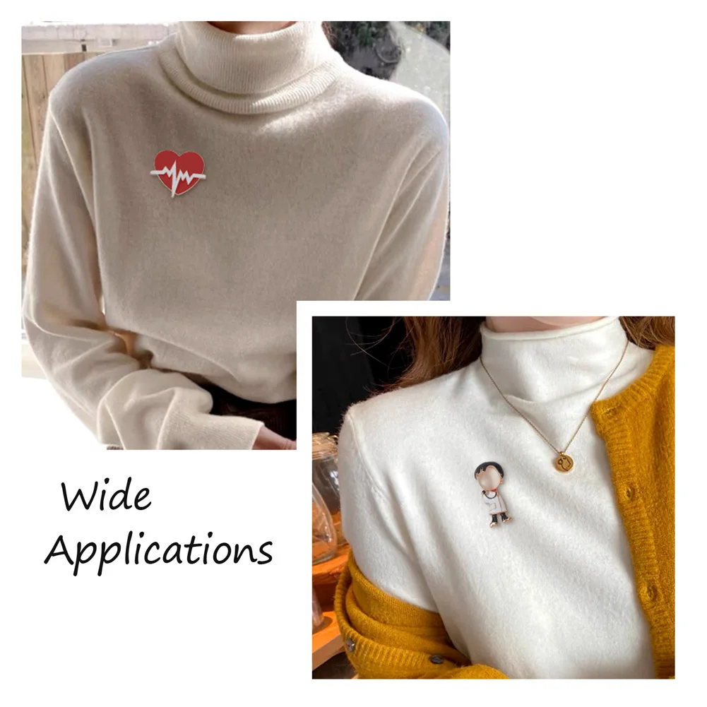 10Pcs Zinc Alloy Enamel Rhinestone Brooch Safety Pins Medical Care theme Brooches For Men Women Garment Jewelry Decorations