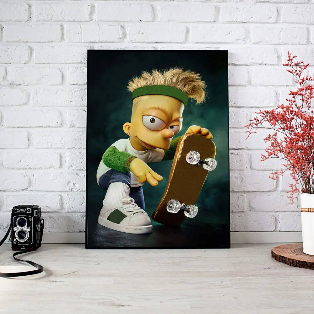 Модные тренды Disney Симпсоны искусство на холсте Настенная картина домашний декор