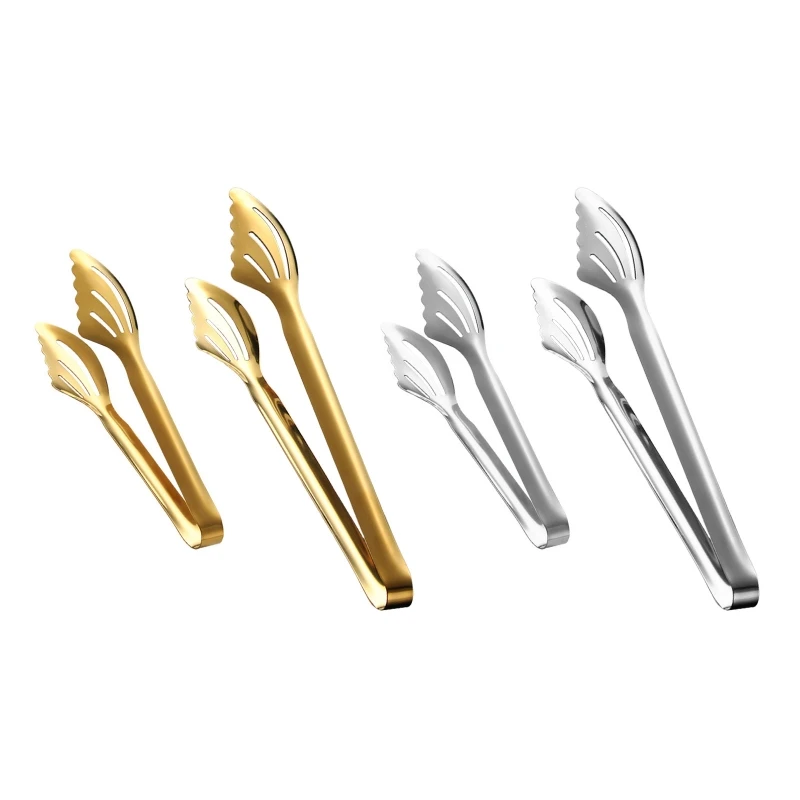 

Steak Tongs Cooking Tongs Double Sided Clips Stainless Steel Food Flipping Tongs Dessert Clips for BBQ Pizza Bread Fish