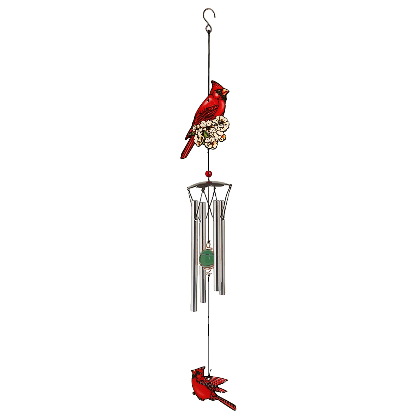 Clear Sound Backyard Patio Cardinal Bird Weather Resistant Church Birthday Gift Garden Ornaments Wind Chime Outdoor Decorations
