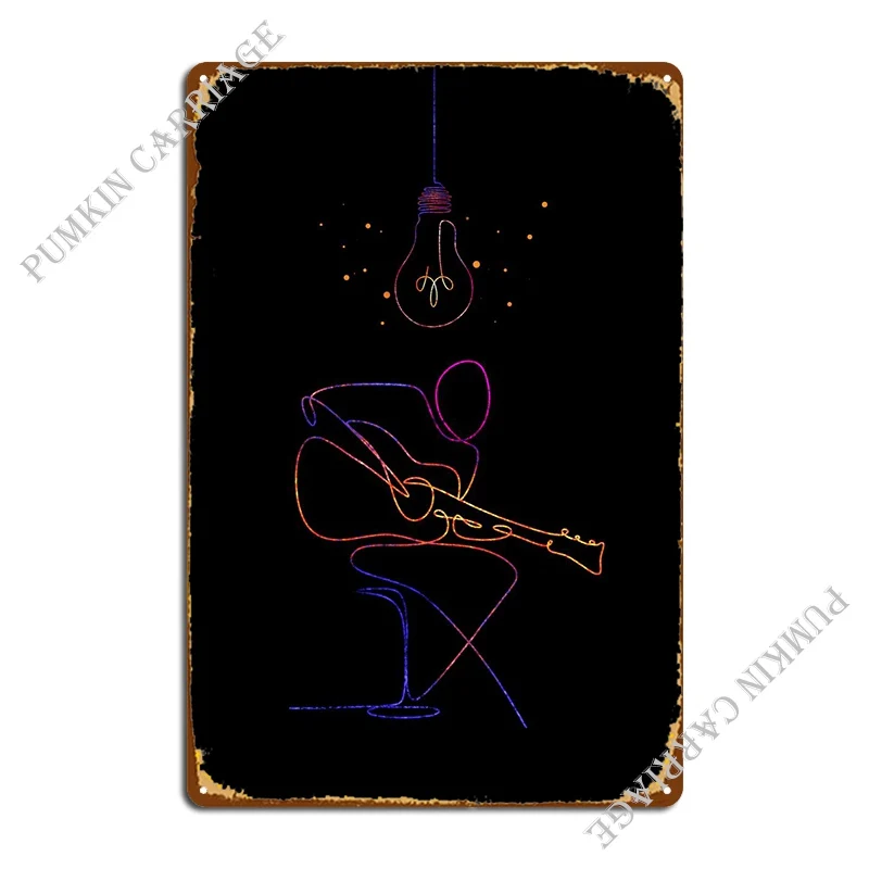 

Музыкальная гитара металлический налет картина украшение вывеска для гаража жестяной знак постер