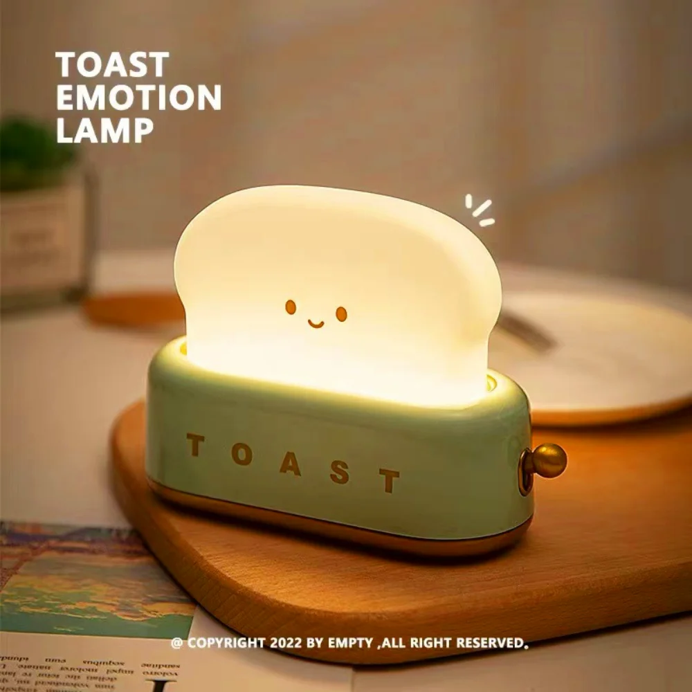 

Bedroom bedside timing companion lamp toaster night light creative USB rechargeable dimmable lighting desk lamp led warm light