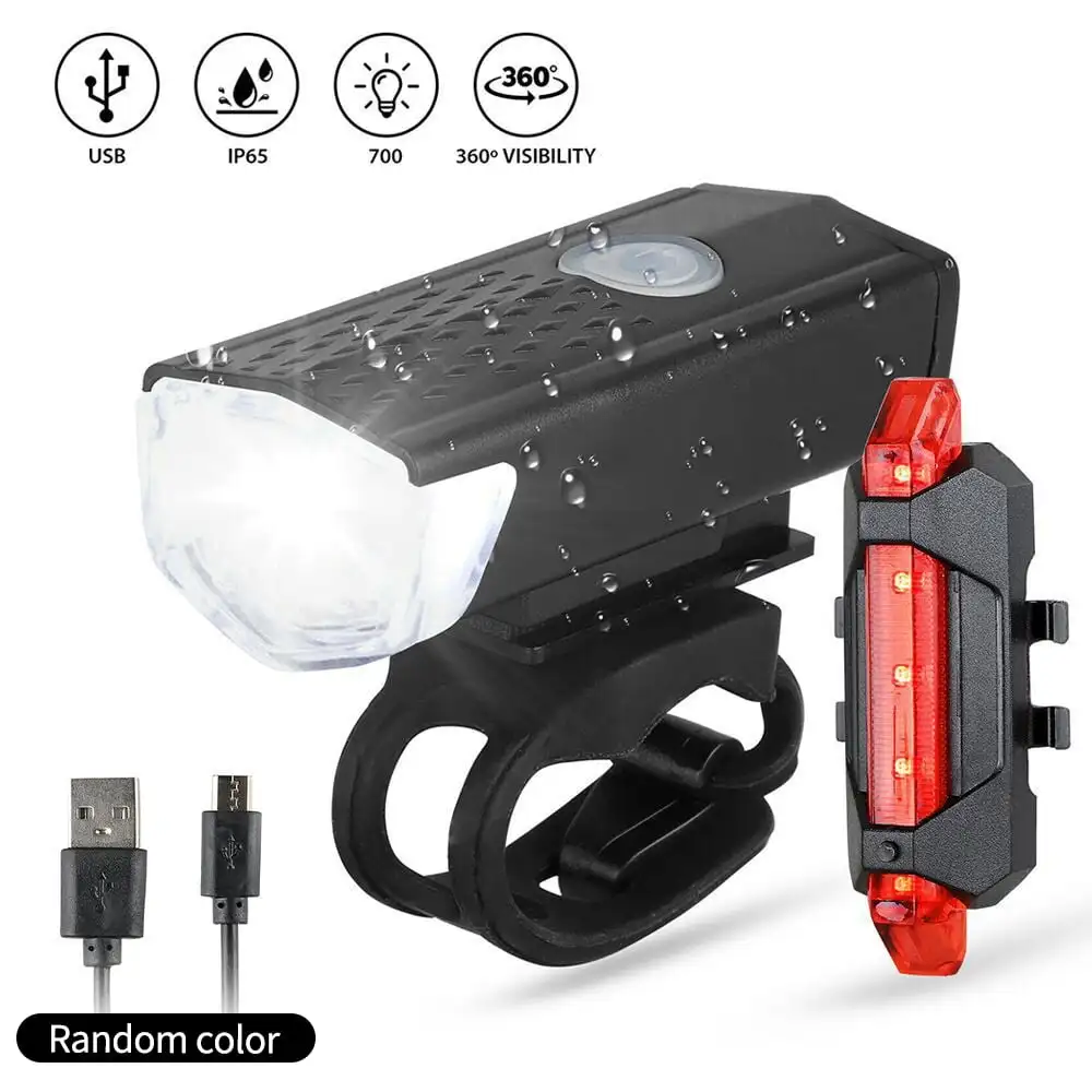 

Bike Lights for Night Riding LED Front and Back Set. Bike Accessories for Adult with Headlight, Rear Taillight for Kid's, Men, W