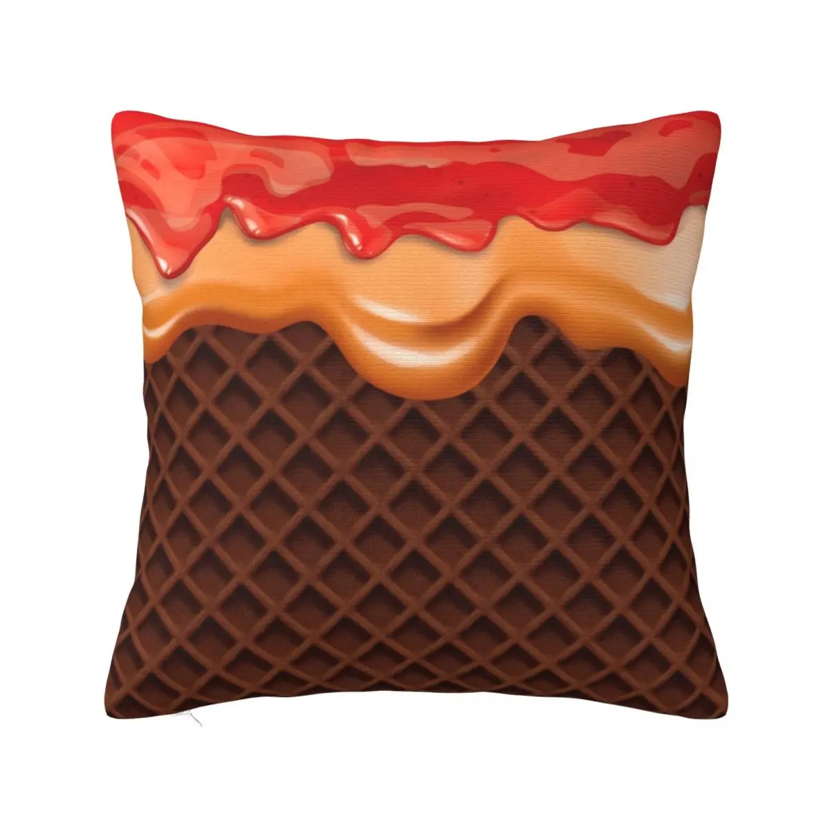 

Peanut Butter And Jelly Waffle Pillowcase Printing Polyester Cushion Cover Gift Pillow Case Cover Living Room Zipper 45X45cm