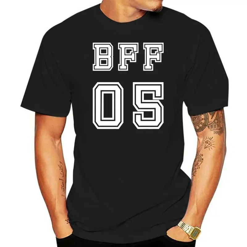 

BFF 05 подходящие наряды для подруг, сестер, девочек, футболка премиум-класса дружбы, специальные футболки на заказ, хлопковые футболки для муж...