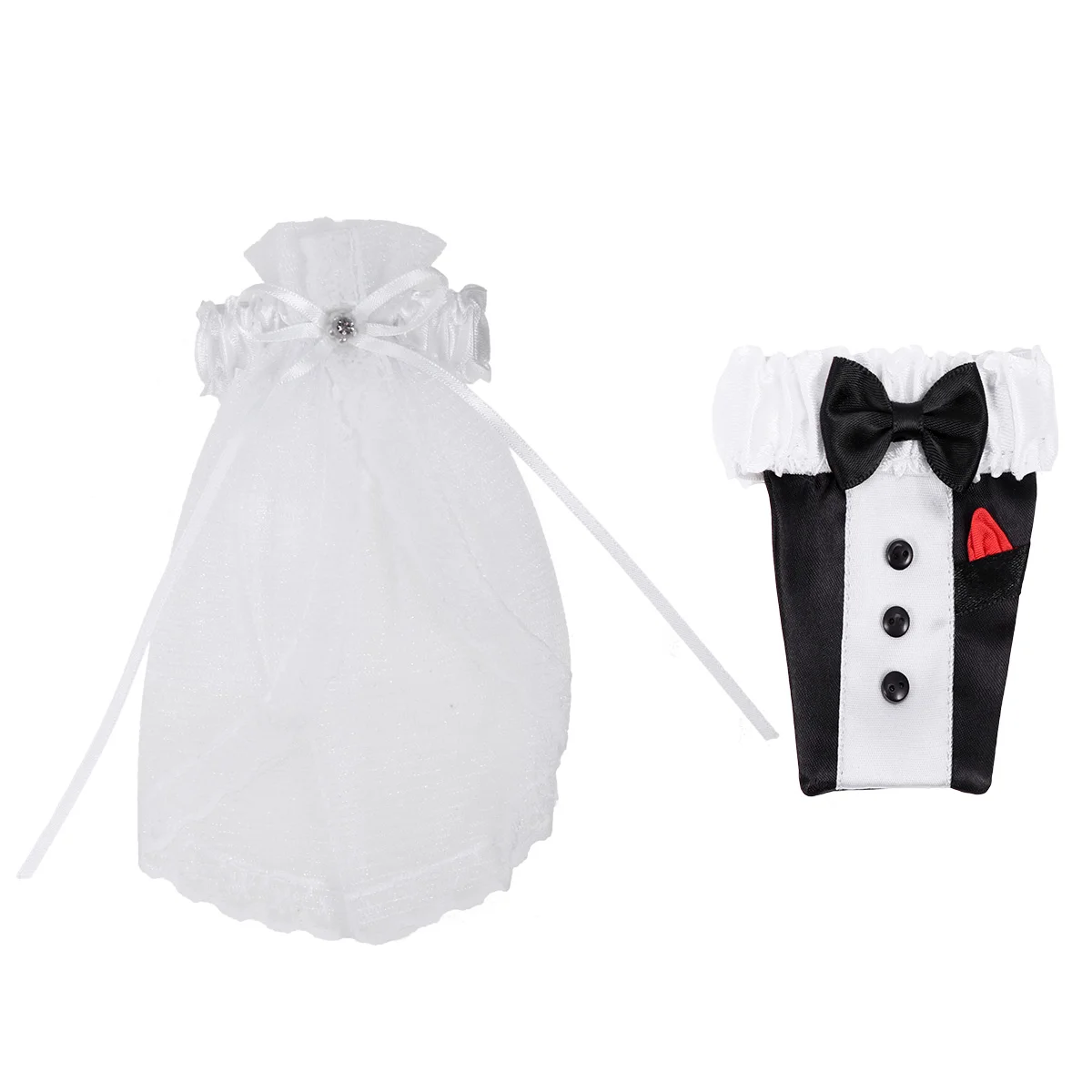 

Wedding Bottlebride Covers Groomcover Decorations Champagne Table Dress Lace Decoration Bottles Outfits Tosting Glasses