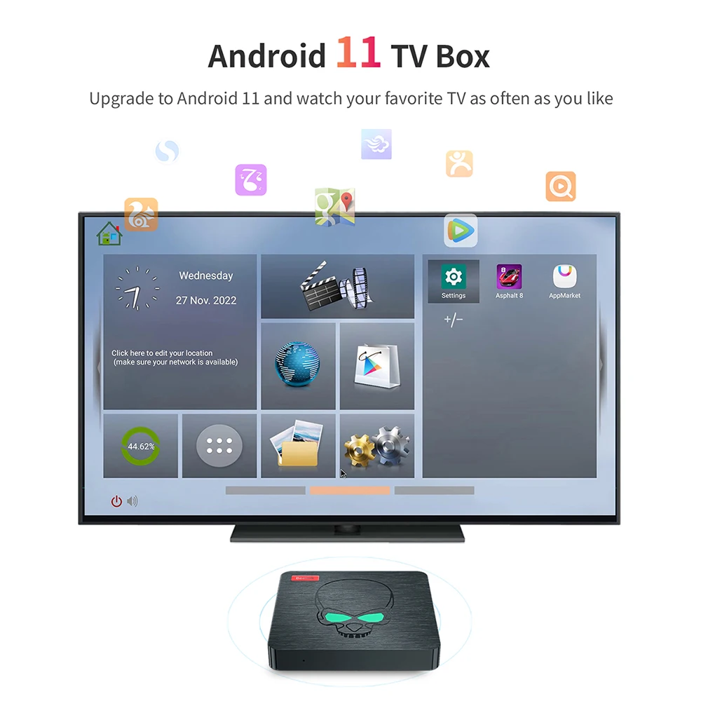Ceny 2022 Beelink GT King II WiFi 6 TV, Pudełko Android 11.0 Amlogic A311D2 Octa Core LPDDR4 8GB 64GB 4K BT5.0 1000M USB3.0 Dekoder