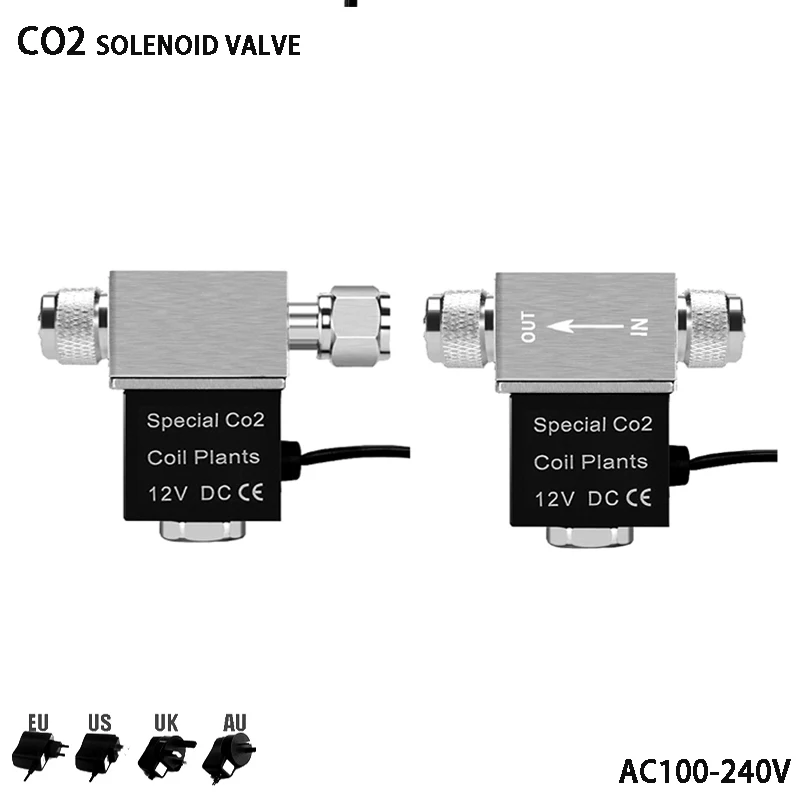 

Fish tank CO2 solenoid valve Regulator generator control waterproof flame retardant single and double head CO2 solenoid valve