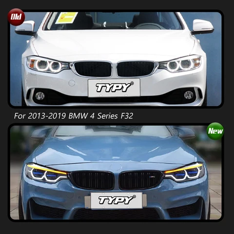 Автомобильные фары TYPY для BMW 4 серии F32 2013-2019 светодиодный, автомобильные лампы, дневные ходовые огни, динамические Сигналы поворота, автомобильные аксессуары