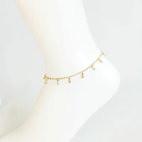 2022 fashion barefoot foot jewelry charms gift stainless steel gold bell anklet bracelet for women