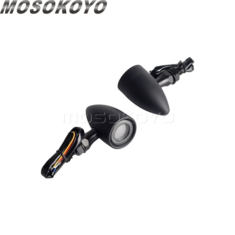 

Мотоциклетный светодиодный поворотник в стиле ретро, стоп-сигнал, красный и желтый свет, поворотник для Harley Chopper Bobber Yamaha Honda