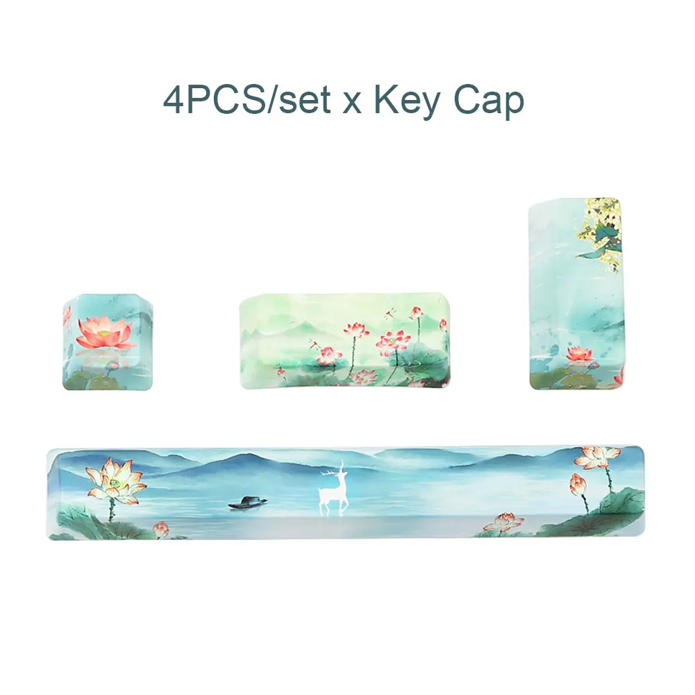 

4 шт./компл. сменные детали для подставки красителя «сделай сам», игровые колпачки клавиш PBT, панель пробела 6.25U ESC, между Простая установка, ун...