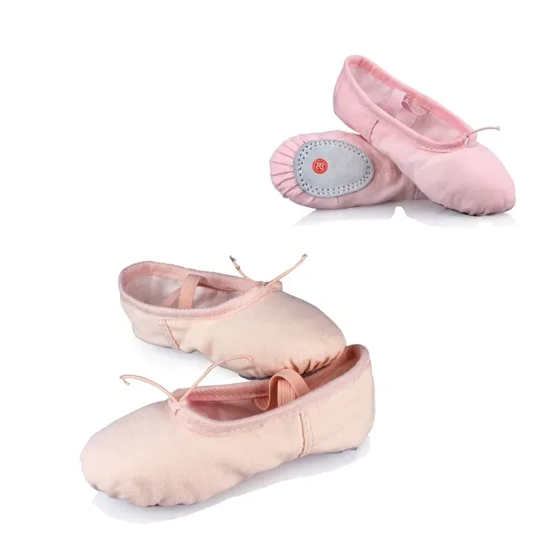 

Child Girls Kids Cotton Canvas Soft Ballet Dance Practice Shoes Gym балетки Ballet Slippers