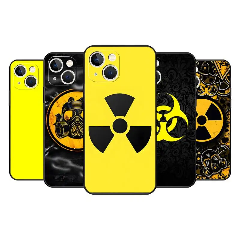 

Nuclear Bomb Phone Case For IPhone 13 12 14 11 Pro Max Mini Xs X Xr 7 8 6 6s Plus Se 2020 Black Soft Silicone Cover