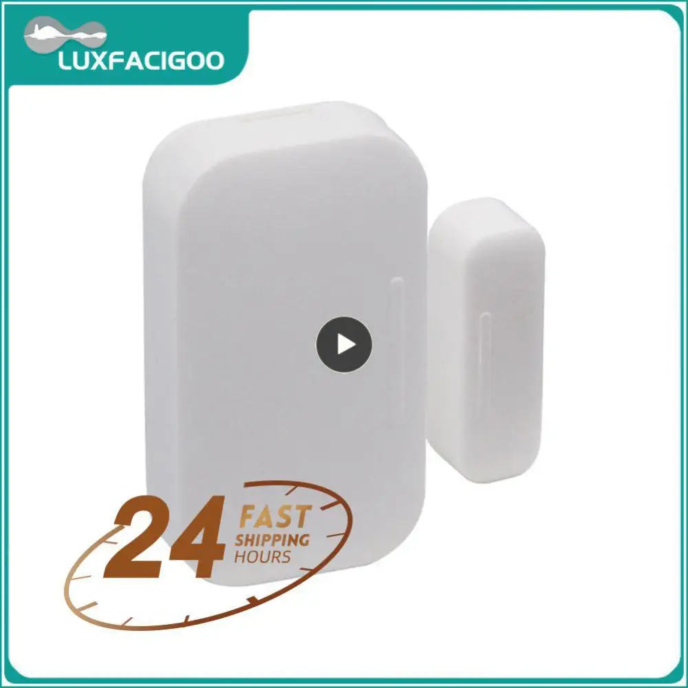 

Беспроводная домашняя сигнализация Tuya Zigbee, умный датчик окон и дверей, на батарейках, с голосовым управлением, магнитная, для умного дома