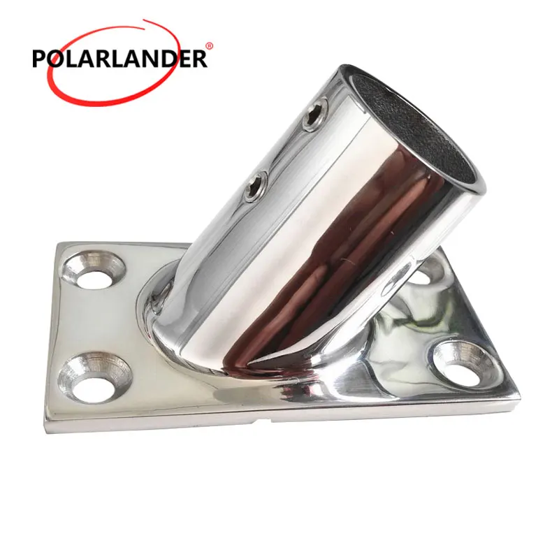 

1 Pc Stainless Steel Hand Rail Fittings 60 Degree 22mm 7/8" Round Base Tube Base For Boat Marine Yachts