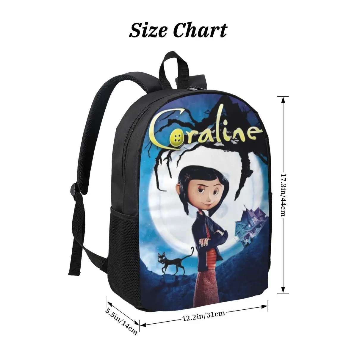 Рюкзаки C-CoralineS с аниме-фильмом для женщин мужчин мальчиков и девочек сумка книг