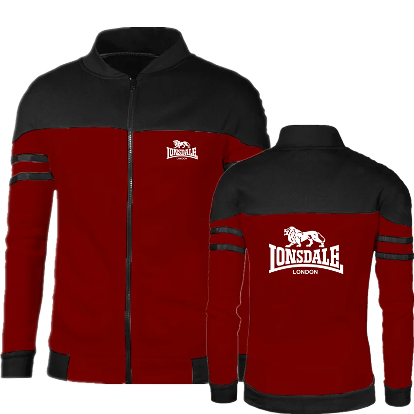 2022 LONSDALE New Mens Baseball Jackets Men Solid Bomber Spring/Autumn Zip Harajuku Vest Sweatshirts |