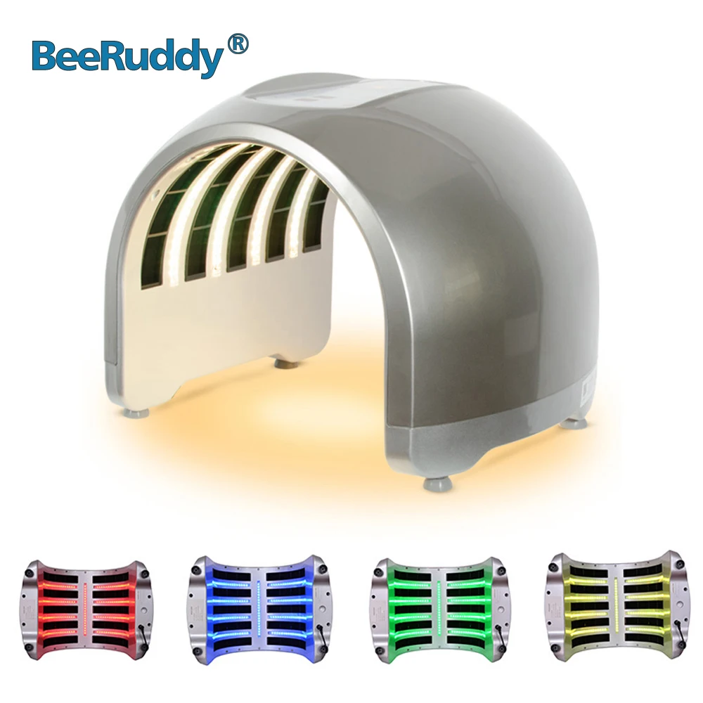 

BeeRuddy PDT Spectrometer 4 Colors LED Facial Mask Photon Threapy Face Photodynamic Lamp Skin Rejuvenation Acne Removal Anti