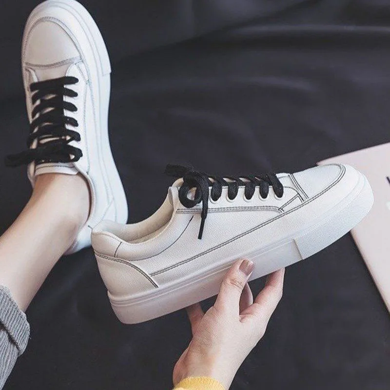 

white sneakers women Fashion new 2022 flats vulcanize shoes Sports shoes Casual black tennis running comfortable woman's autumn