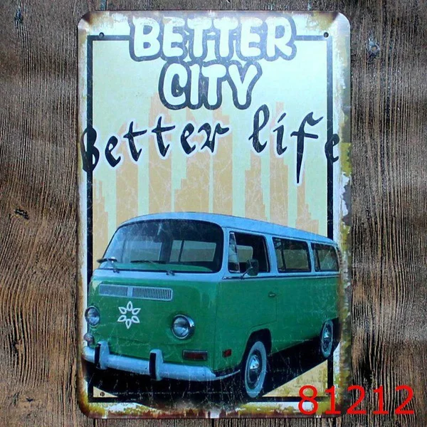 

Metal Tin Sign better city better life Bar Pub Vintage Retro Poster Cafe ART