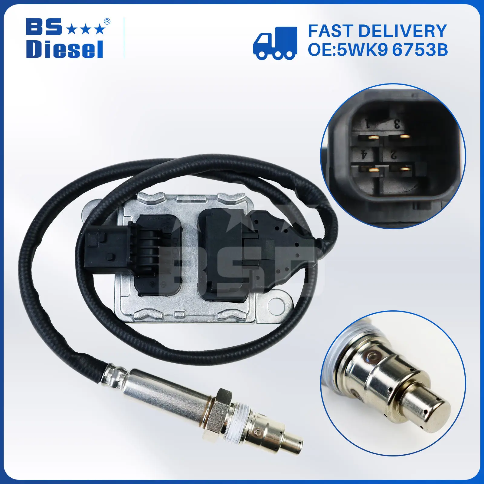 Фото Датчик оксида азота (NOx) 5WK9 6753B, 4326869 для двигателя Cummins ISB 6.7L (1 шт./лот) №3