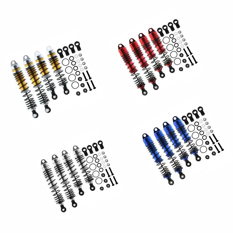 

4Pcs Metal Front And Rear Shock Absorber For Traxxas Slash 4X4 VXL 2WD Rustler Hoss Stampede 1/10 RC Car Upgrade Parts