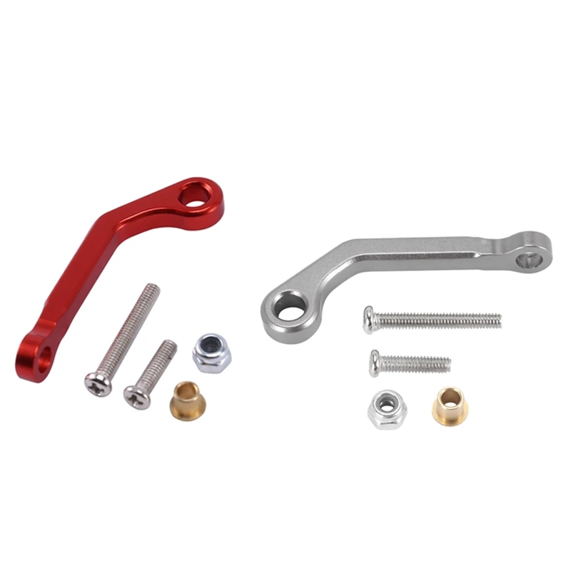 

-2 комплекта для WPL B1 B14 B24 C14 C24 B16 B26 B36 Q60 Q63 Q64 Q65, запасные части для радиоуправляемых автомобилей, металлический тяга сервопривода, серый и крас...