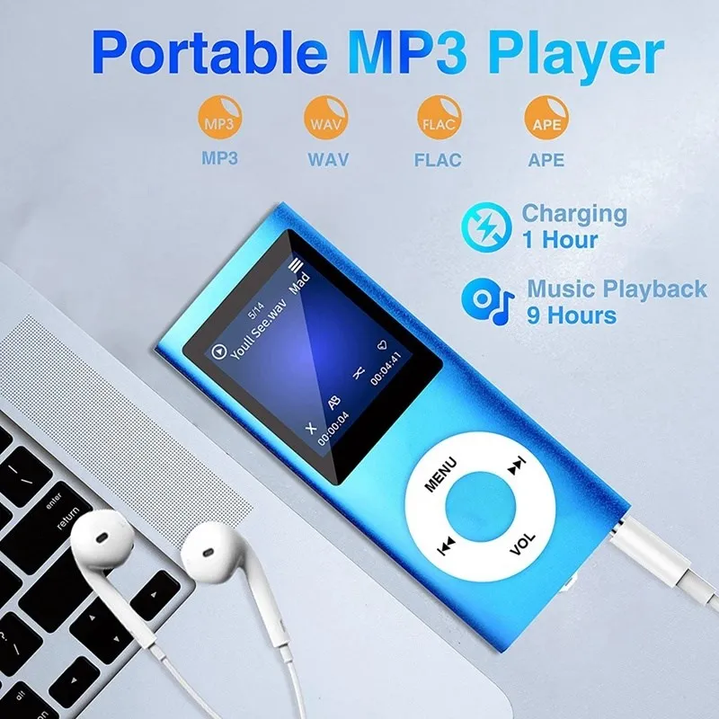 

Portable MP3 Music Player Bluetooth Lossless Sound Quality Mini Recorder 32GB TF Card, FM, Headphones, Multi-function Walkman
