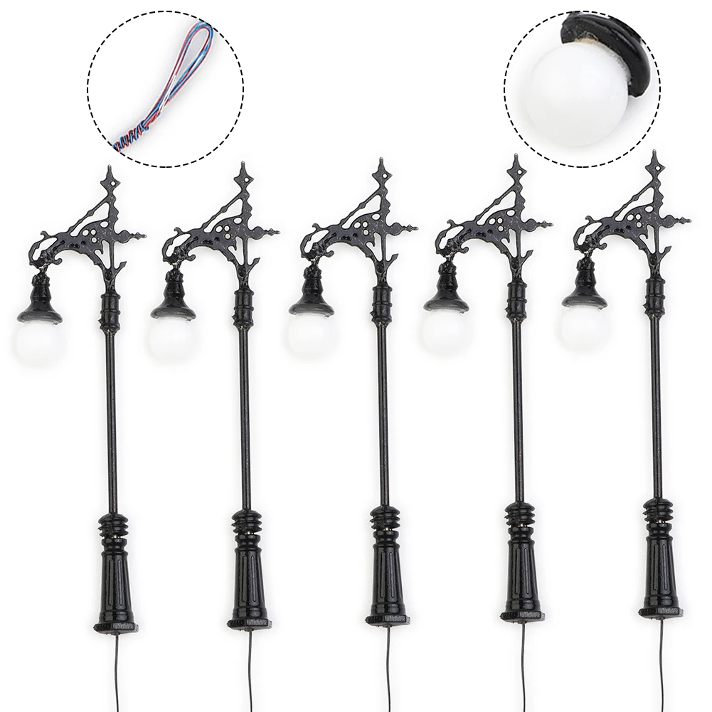 

Track Lighting Lamps Wear-resistance Model N Gauge Lamp Parts Railway Street Lamp Supplies 1: 160 5Pieces 65mm